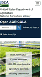 Mobile Screenshot of openagricola.nal.usda.gov