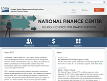 Tablet Screenshot of nfc.usda.gov