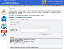 Tablet Screenshot of ncsslabdatamart.sc.egov.usda.gov